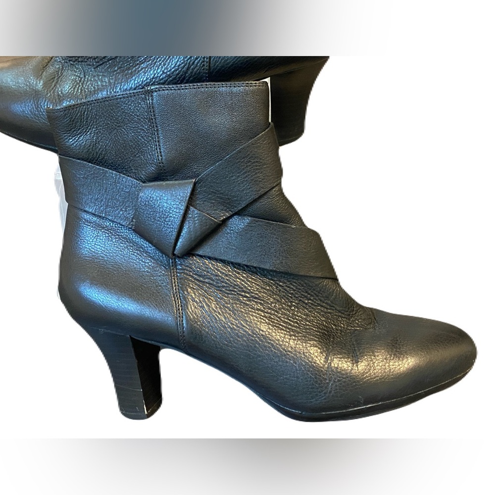 Rockport Adiprene By Adidas Black Leather Booties 2 3/4Heel Size 10